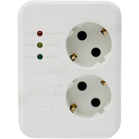 تصویر محافظ برق یخچال فریزر 2 خانه دیواری ارت دار آفر الکترونیک مدل OR326 OR326 Offer Voltage Protector