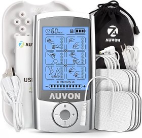 تصویر دستگاه TENS حرفه ای (ماساژور الکتریکی ) AUVON Rechargeable TENS Unit Muscle Stimulato