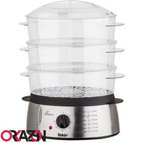 تصویر بخارپز فکر تولیرو سه طبقه تایمر دار 1.2 لیتری Fakir Tolero Fakir Tolero Steam Cooker 1000w 1.2l