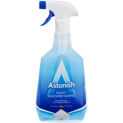 تصویر اسپری رسوب زدا و براق کننده شیر آلات استونیش Astonish Daily Shower Shine انگلستان حجم 750 میل 