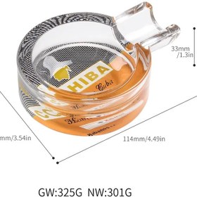 تصویر زیرسیگاری شیشه ای کوهیبا Cohiba Glass Ashtray ASH-10C 