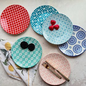 تصویر ست بشقاب پیش دستی رنگی برند دنی هوم 