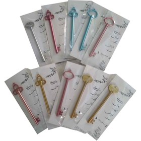 تصویر بسته ۴ عددی خودکار طرح کلید آبی 