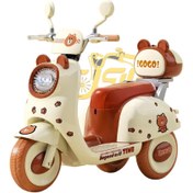 تصویر موتور شارژی کودک | طراحی جذاب + صندلی روکش چرم + باکس حمل وسایل 