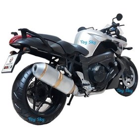 تصویر اسباب بازی - ماکت موتور - بی ام و R1800C- مقیاس 1.12 برند Alloy Model - طول 18.5 سانتی متر - BMW R1800C - رنگ نقره ای 