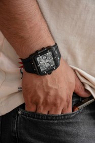 تصویر ساعت مچی عقربه ای مردانه هابلوت اسکویر بنگ ( HUBLOT ) - نقره ای MEN'S WATCHES HUBLOT