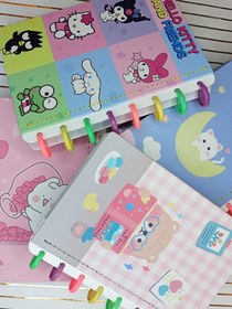 تصویر دفتر دکمه ای ۱۰۰ برگ جلد سخت سویل 