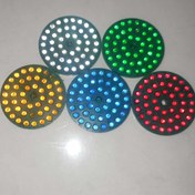 تصویر شبرنگ سکه ای ۴۵ نگین بدنه سبز - زرد 