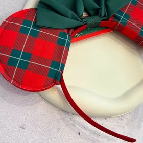 تصویر تل دخترانه میکی موس رنگ قرمز سبز تل میکی موس 