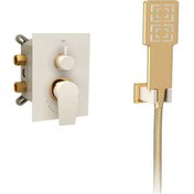 تصویر شیر توکار حمام تیپ 2 رومر شیری طلایی شودر 