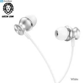 تصویر هندزفری با‌سیم گرین لاین مدل GNMTLEAR GREEN LION METAL EARFHONE | GNMTLEARWH