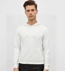 تصویر هودی بیسیک مردانه رنگ طوسی ملانژ مدل MACHINIST 