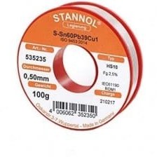 تصویر سیم لحیم استانول مدل STANNOL SN63PB37 0.5mm 100gr 