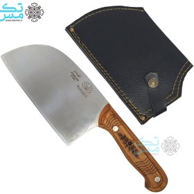 تصویر چاقوی سرآشپز مدل صربستانی( المازان Almazan knife ) ضد زنگ مروارید (غلاف دارد) 