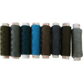 تصویر نخ خیاطی مدل موج کد Y6862 بسته 8 عددی 