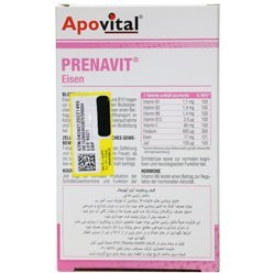 تصویر قرص پریناویت آیزن 30 عددی آپوویتال Apovital Prenavit Eisen Tabs