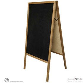 تصویر تخته سیاه دوطرف پایه دار50*110 کافه ای پایار 