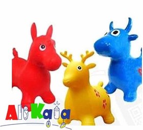 تصویر حیوانات بادی پرشی طرح اسب Jumping inflatable animals horse design