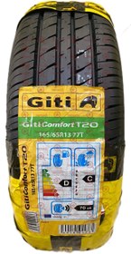 تصویر لاستیک جی تی سایز 165/65R13 مدل COMFORT T20 