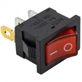 تصویر کلید راکر دوحالته سه پین چراغدار 19x12x16mm 