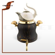 تصویر کتری و قوری رونیکا رنگی ماربل کروپ ست کد 8041 