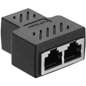 تصویر تبدیل 1 به 2 شبکه RJ45 فلزی RJ45 Splitter Connectors Adapter 1 to 2