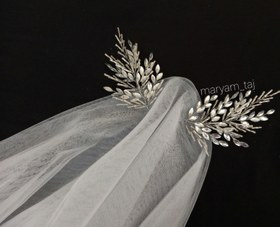 تصویر بغلسری دوطرفه، بغلسری مو،تاج عروس، تاج سر عروس، اکسسوری عروس، اکسسوری مو - ۱عدد 