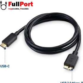 تصویر کابل هارد USB Type-C به Micro-B USB3.0 طول 1.8 متری برند کی نت پلاس مدل KP-CUCMHDD18 K-NET PLUS KP-CUCMHDD18 Cable HDD USB Type-C to Micro-B USB3.0 1.8M