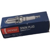 تصویر شمع خودرو ایساکو دنسو مدل تک پلاتین پایه بلند مناسب برای موتور های TU5 بسته 4 عددی spark plug denso k16hpr-u11 for peugeot 206 tip 5 and pars tu5