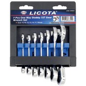 تصویر مجموعه 7 عددی آچار یک سر تخت یک سر رینگی لیکوتا مدل ARW-10MK01 