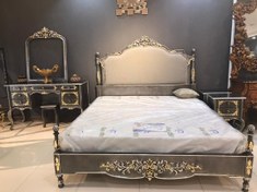 تصویر تخت خواب کلاسیک منبت لنا ۲ نفره 