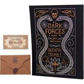 تصویر دفتر یادداشت بیگای استودیو طرح کتاب دفاع شخصی در برابر جادوی سیاه هری پاتر به همراه پاکت ونامه هاگوارتز 