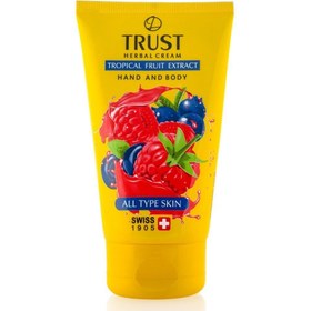 تصویر کرم دست و بدن میوه های استوایی تراست ا Trust hand and body tropical fruit extract Trust hand and body tropical fruit extract