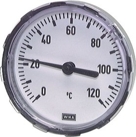 تصویر Bimetallic thermometer, horiz-ontal D80/0 to +120°C/100mm 