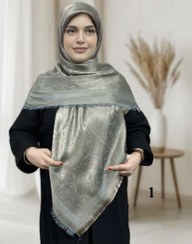 تصویر روسری ژاکارد لمه رنگی دورو براق(لطفا قبل از ثبت سفارش موجودی بگیرید) 