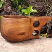 تصویر لیوان چوبی دست ساز کوکسا ساده 