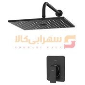 تصویر شیرآلات توکار کسری مدل دامون حمام تیپ 1 مشکی 