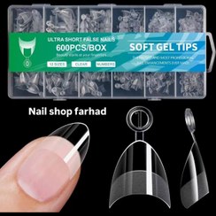 تصویر قالب ژلتیپس نیمه بادومی کاشت ناخن 