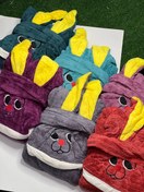 تصویر حوله تن پوش پالتویی کودک سایز 65 - طوسی 