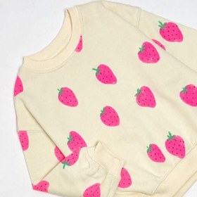 تصویر پلیور بچه گانه دخترانه برند Zara طرح توت فرنگی 