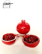تصویر پیاله انار خوری سرامیکی طرح انار کد S0۷۳ 