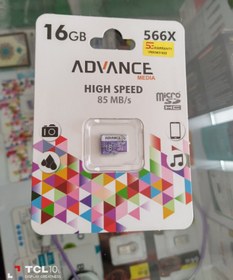 تصویر مموری کارت 16GB برند Advance با سرعت انتقال 85 مگابیت بر ثانیه با گارانتی مادام 