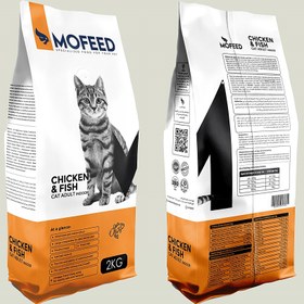 تصویر غذای خشک گربه chicken & beef 2kg برند mofeed cat chicken & beef 2kg