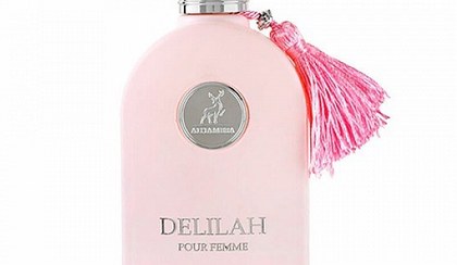 تصویر ادکلن دلیله پور فم الحمبرا 100 میل DELILAH pour femme Alhambra (پارفومز د مارلی دلینا parfums de marly delina) نت آغازی: ترنج، ریواس، لیچی نت میانی: زنبق وحشی، گل رز، گل صدتومانی نت پایانی: کشمیر، مشک سفید، وانیل مشابه ادکلن محبوب پارفومز د مارلی دلینا parfums de marly delina