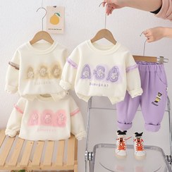 تصویر ست دو تیکه فانتزی - سایز ۱ [مناسب یک تا یک و نیم سال] / نسکافه ای 