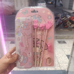 تصویر پک لوازم تحریر کرومی 