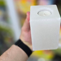 تصویر جاشمعی نمک مدل مکعبی نمکدود 