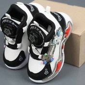 تصویر کفش بچه گانه یونی کورن چراغ دار کد 891 با رویه چرم مصنوعی 