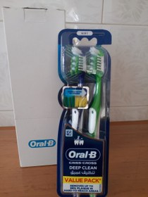 تصویر مسواک دوقلو (Oral-B) با برس نرم 