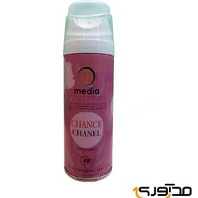 تصویر ﺍﺳﭙﺮﯼ خوشبو کننده ﺑﺪﻥ زنانه مدیا مدل Chance Chanel Women حجم 200 میلی لیتر Chance Chanel women's Media deodorizing spray for women's body, volume 200 ml